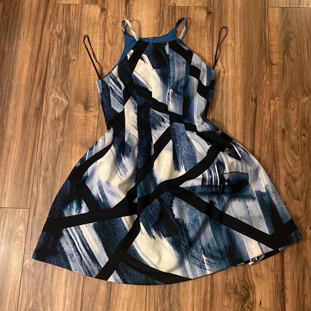 NWOT Vince Camuto | Blue Geometric Dress (6)